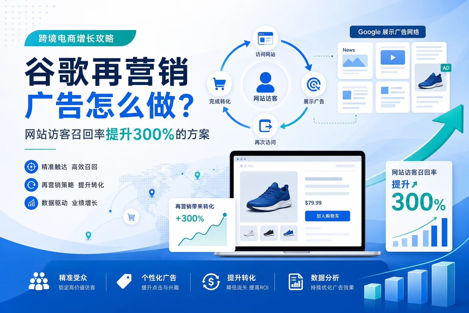 谷歌再营销广告怎么做？网站访客召回率提升300%的方案