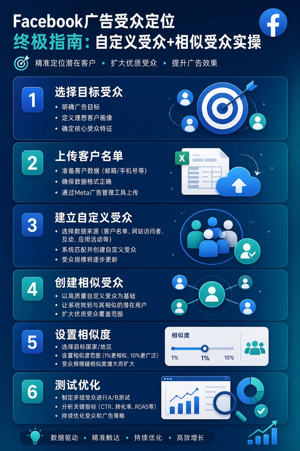 Facebook广告受众定位终极指南：自定义受众+相似受众实操