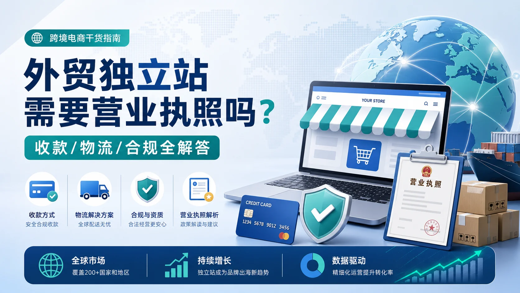 外贸独立站需要营业执照吗？收款/物流/合规全解答