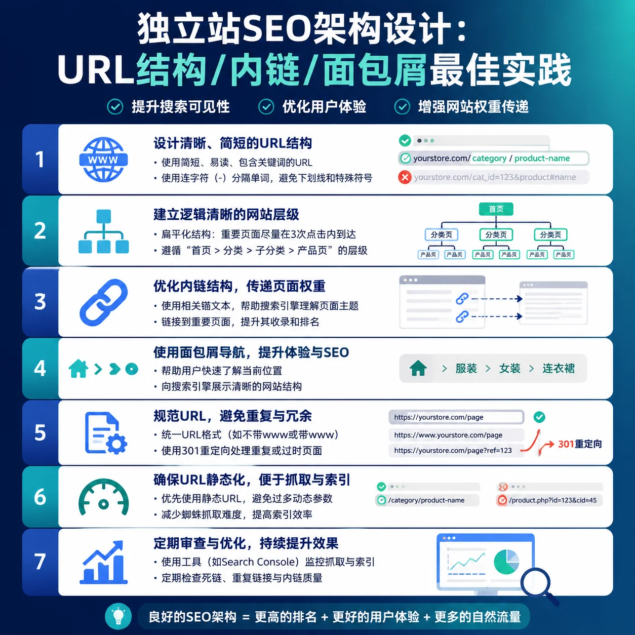 独立站SEO架构设计:URL结构/内链/面包屑最佳实践