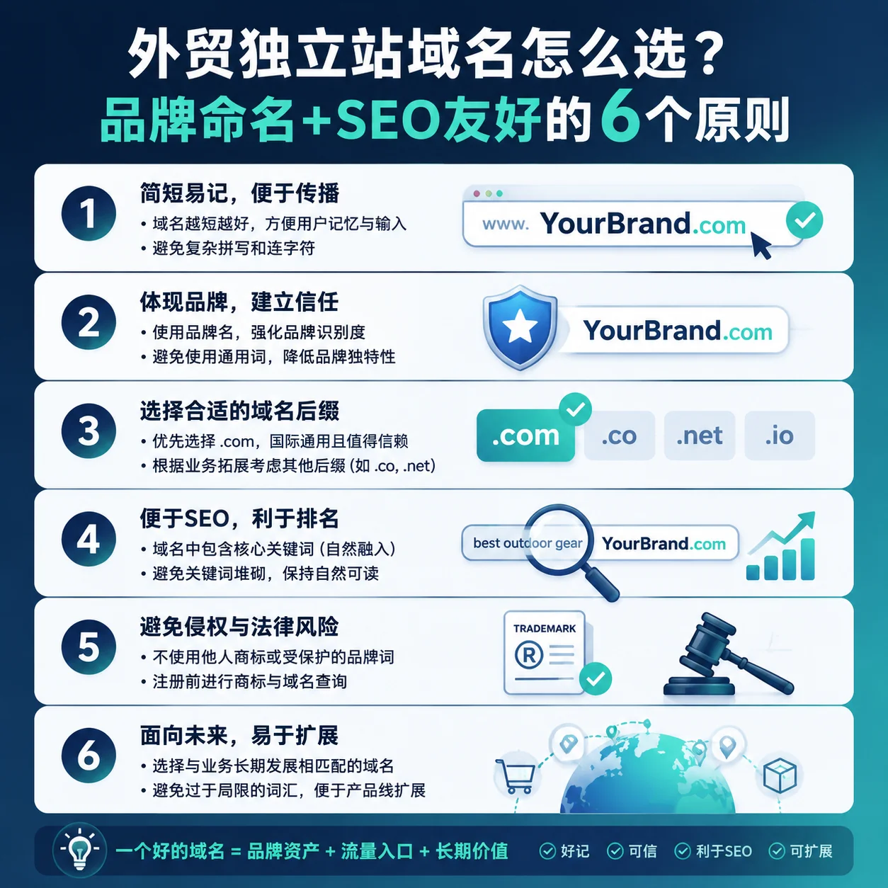 外贸独立站域名怎么选?品牌命名+SEO友好的6个原则
