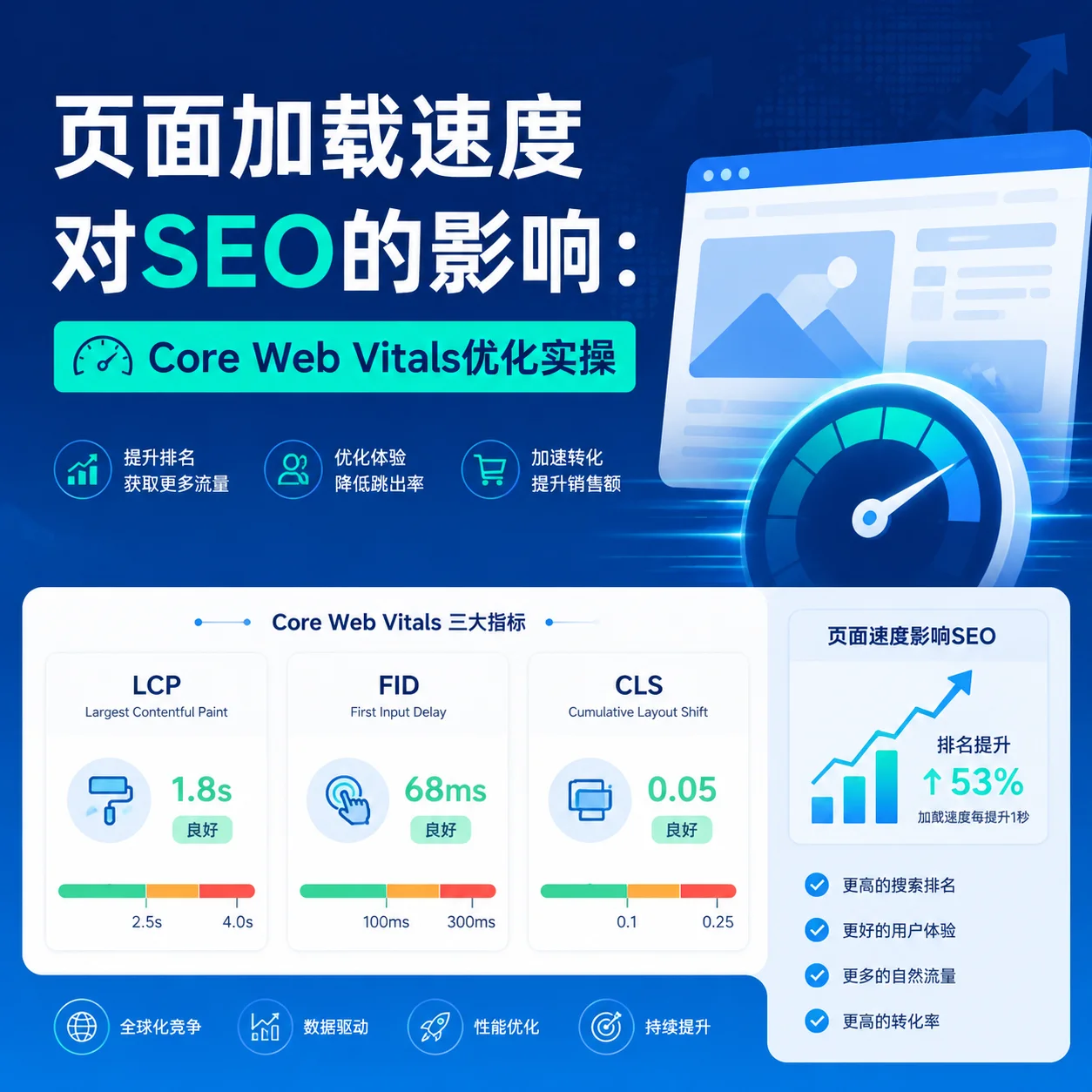 页面加载速度对SEO的影响：Core Web Vitals优化实操